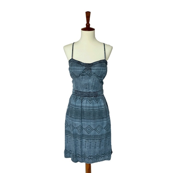Zara Dresses & Skirts - Tribal Chambray Dress Zara Dresses & Skirts - Tribal Chambray Dress